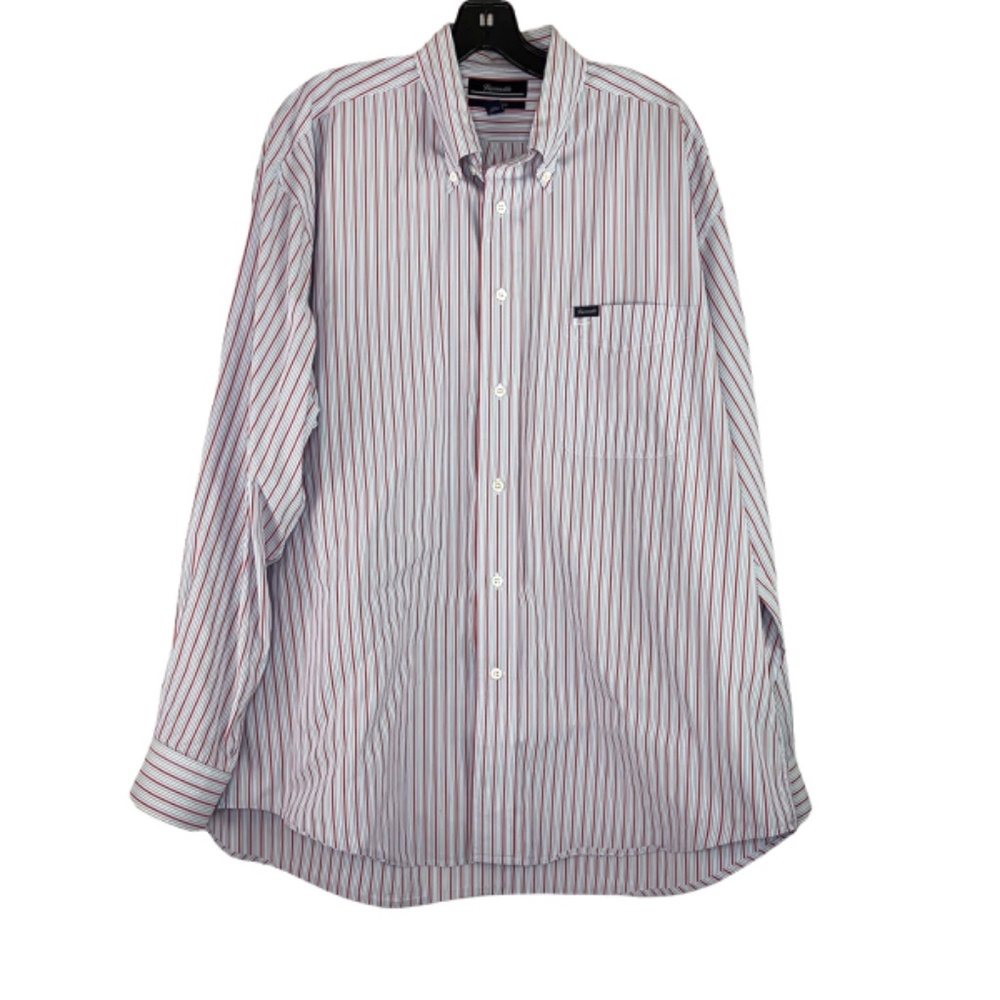 Faconnable Long Sleeve Button Down Shirt Vertical Stripe